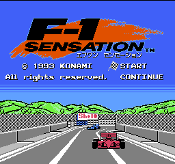 F-1 Sensation Title Screen